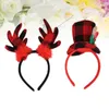 Bandanas 2st Christmas Red Antlers hårband Simple Hat Hoops huvudbonad party gynnar leveranser