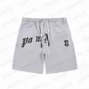 mode shorts mens shorts lyx designer kvinnor palmss korta byxor bokstav tryck remsa webbing avslappnad fempunktskläder 2023 sommarstrandkläder