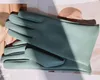 Five Fingers Gloves Women's Synthetic Leather Gloves Winter Warmth Short Thin Screen Driving Female Color Leather Gloves Cycling 231013