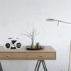 Bordklockor Klocka Digital Down Vintage Bike Model Desk Sculpture for Home Workplace Office Decoration