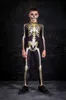 Kostium motywu 2022 Nowy szkielet czaszki cyfrowy Druk Kobiety Wąski halloweenowy kombinezon Cosplay Caster Come Zentai Bodysuit stroje T231013