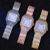 Designer Watchs Carteers Wristwatches Ladies Watch Rose Gold Diamond Stainless Steel Gypsophila Roman Digital Square Dial Quartz for Women Rel zc