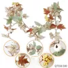 Decorative Flowers 70 Inch Fall Garland 6Ft Harvest Decor Autumn Reusable Maples Indoor Outdoor