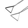 Pendentif Colliers Punk Triangle pour hommes garçon géométrique carré en acier inoxydable collier mode mâle bijoux cadeau
