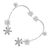 Backs Earrings Snowflake Hook Cuff Women Rhinestone Hooks Tassel Cuffs Jewelry Crystal Bride Pearl Drop