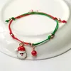 Braccialetti con ciondoli Bracciale dal design semplice Natale Babbo Natale Fiocco di neve Forma di alce per donne Ragazza dolce e carino gioielli Gif festa di Natale