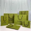 Novo g verde vestido cachecol sapatos caixa de presente perfume batom cinto caixa de embalagem saco aa220322200q