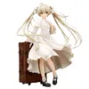 Trajes de mascote 24cm anime figura fofa kasugano sora onde estamos menos sozinhos vestido branco em pé pose modelo bonecas brinquedo presente caixa coletar pvc