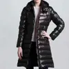 Damen Daunenjacke Parkas Mode Damen Winterjacke Pelzmantel Doudoune Femme Schwarzer Wintermantel Oberbekleidung mit Kapuze213K