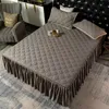 Bed Skirt Elastic Skirt Fitted Sheet Set Or Pillowcase Home Ruffle Double Bed Cover Quilting Bedspread Polyester Mattress Linen Protector 231013