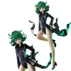 Costumes de mascotte 22 cm Figure Anime One Punch-man Tatsumaki frissonnant sexy robe noire debout pose poupées jouet cadeau recueillir matériel PVC