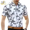 Men's Casual Dress Shirts Fashion Desinger Stylish Short Sleeve Slim Fit Shirt Men Print Blouse262K