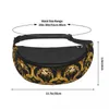 Waist Bags Baroque Damask Bag Retro Print Fitness Male Pack Polyester Funny