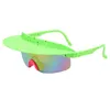 Gafas de ciclismo con montura grande para hombres y mujeres, sombreros y gafas de sol coloridos y elegantes, gafas de sol con visera personalizada, gafas UV400 de estilo fresco opcionales multicolores