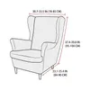 Chair Covers Polar Fleece Wing Chair Cover Stretch Spandex High Back Armchair Covers Elastic Non Slip Sofa Slipcovers with Seat Cushion Cover 231013