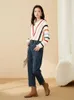 Chandails pour femmes automne style coréen à manches longues sexy trou pull asymétrique pull en vrac évider tricots C-057 231012