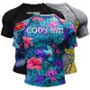 Erkek Tişörtleri Cody Lundin 2023 Tasarımcı Süblimasyon Basılı Jiu Jitsu BJJ UV Güneş Koruma Bisiklet Sörf Yüzme Tişörtleri Kickboks Tees