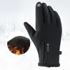 Cinq doigts gants gants d'hiver hommes écran tactile antidérapant unisexe imperméable coupe-vent chaud cyclisme gants froids mode fermeture éclair gants de sport 231013