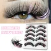 False Eyelashes 3D Color Lashes Natural Long Colorful Dramatic Makeup Fake Lash Party Colored for Cosplay Halloween 231013