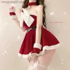 Traje de tema Sexy Navidad viene para mujeres Santa Claus Cosplay Fiesta de vacaciones Ropa de rendimiento Tentador Uniforme Transmisión en vivo Paño T231013