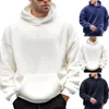 Sweats à capuche pour hommes Sweatshirts Automne Hiver Loisirs Voyage Sports de plein air Couleur unie Pull à capuche à manches longues Haut avec poches Sweat-shirt léger 231013