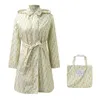 Damen-Trenchcoats, Outdoor-Regenjacke für Damen, leichter langer Regenmantel mit Kapuze, Windjacke, Herbstkleidung