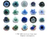 Fleurs décoratives 40 pièces bleu Royal tête de fleur en soie artificielle en vrac faux pour bricolage création pince à cheveux couronne décor