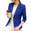 Kvinnors kostymer blazrar svarta kvinnor blazer formella jaqueta lady kontor arbetsdräkt fickor jacka kappa smal blå ms överrock femme ytterkläder vit röd 231013