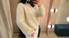 Womens Knits Spring loro piano Casual Beige Lapel Long Sleeve Cashmere Sweater