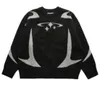 Erkek Sweaters Erkekler Vintage Triko Star Y2K Yıldızlar Baskı Sweaters Erkek Kış Harajuku Büyük Boy Kazak Sweater Unisex All-Match Casual Giysiler 231012