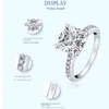 Модное классическое обручальное кольцо Fat Square 3,5 CT Циркон Свет Роскошное свадебное предложение Опора Кольцо Женское Стерлингового Серебра 925 Микро Набор День Святого Валентина