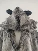 남자의 코트 곰 곰 플러시 가짜 캐주얼 모피 파카 두꺼운 따뜻한 코트 긴 소매 패션 후드 재킷 트렌치 남성 블라우스 눈 wart 겨울