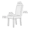 Housses de chaise 1/2/4/6 pièces housse de chaise jacquard losange Anti-sale amovible élastique housse de chaise de salle à manger pour bureau cuisine banquet de mariage 231013