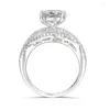 Fedi nuziali CAOSHI Noble Lady Splendido anello da dito Moda donna Gioielli da festa con zirconi luminosi Accessori in stile moderno alla moda