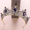 Klipsy do włosów Barrettes Purple vintage Crown Bride Wedding Bridal Tiara Pałąk napęd