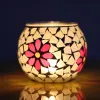 Crystal Glass Mosaic Candle Holders Home Table Decoration Wedding Decorations Candles Lantern Valentine Gift LL