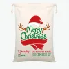 Son Stiller Noel Hediye Çantaları Büyük Organik Ağır Tuval Çantası Santa Sack Drawstring Çantası Ren Geyiği FY4249