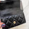 女性デザイナーバッグウォレットカードホルダー黒い財布パスポートホルダーカバーCCコイン財布