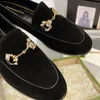 Kledingschoenen designer schoenen Jordaan Loafer 100% echt leer Dames platte schoenen Kristal verfraaid Horsebit Heren Muilezels opvouwbare schoenen luxe Princetown EU 36-46