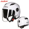 Capacetes de ciclismo homens motocicleta meia lente dupla scooter moto capacete casco vila equitação capacete de moto motocross 231012