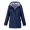 Women's Trench Coats S-5XL Women Jacket Hooded Outdoor Rain Water Proof Windbreaker Plus Size Spring Autumn Fashion Casual Slim Loose