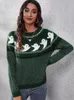 Damenpullover Vintage Strickpullover Frauen Halloween Polka Dot Strickpullover Weiblich Lässig Lose Warme Dame Retro Langarmpullover 231012