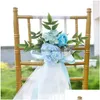 Kwiaty dekoracyjne krzesło leśne w stylu zachodnim Flower Creative Outdoor Wedding Dekoracja