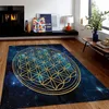 Tapis imprimé fleur de vie en 3D, moderne, violet/bleu, personnalisé, pour Salon, 231012