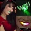 Other Festive & Party Supplies Halloween Party Tools Led Mouth Teeth Guard Glowing Flashing Braces Bracket Moutiece Carnival Novelty T Dhdmp