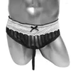 Underpants Lace Sissy Panties Penis Pouch Sheath Sexy Mens Briefs Lingerie Transparent Funny Cute Underwear Male Fashion