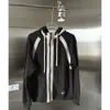 Loewee Designer pardessus Qualité originale Version haute Jimo 23 Automne / Hiver Nouveau Luojia Sweat à capuche Industrie lourde Ruban Broderie Zipper Pull Cardigan Unisexe