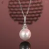 Colliers pendentifs 12 mm Collier de mariage de perles Mode féminine Pierres précieuses incrustées à la main Femme Clavicule Embellissement Accessoires de charme