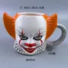 Canecas Halloween Cerâmica Café Cerveja Caneca Colorido Palhaço Horror Presente Criativo 550ml Chá Leite Água Copo Grande Capacidade Drinkware 231013