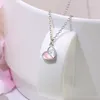 Pendant Necklaces Selling Silver Color Fashion Personality Dual Peach Heart Women's Sweet Necklace Gift XL1172